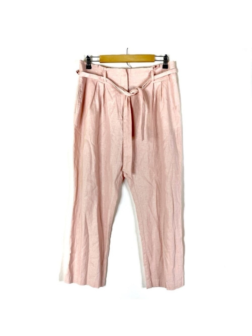 Ann Taylor Factory Linen Blend Blush Pink High Rise Pants LP
